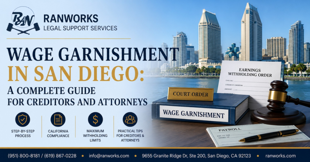 Wage Garnishment in San Diego: A Complete Guide for Creditors and Attorneys