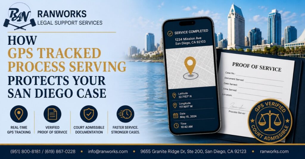 How GPS Tracked Process Serving Protects Your San Diego Case